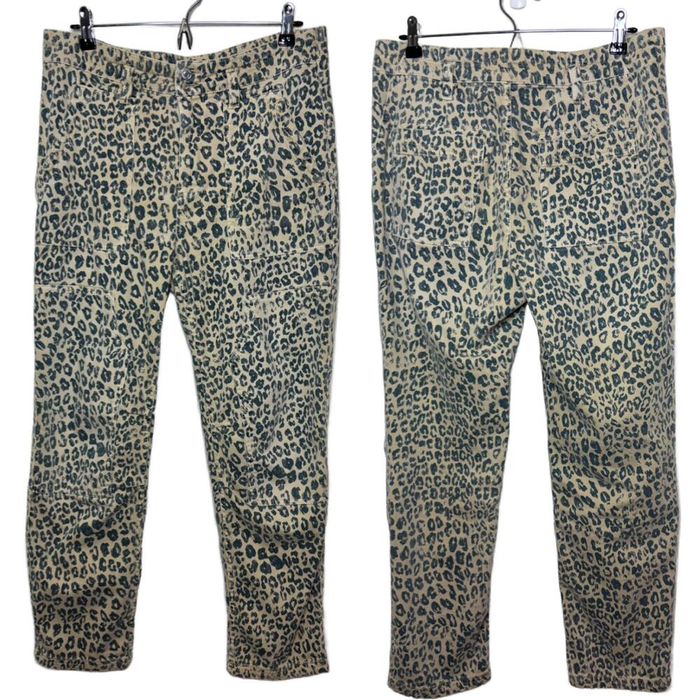 Pilcro Anthropologie Women 29 The Wanderer Straight Leg Leopard Print Jean(1956) - Picture 2 of 7